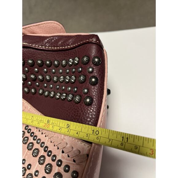 Montana West Designer Leather Studded Purse Native American‎ Chief Very Clean - Picture 9 of 9